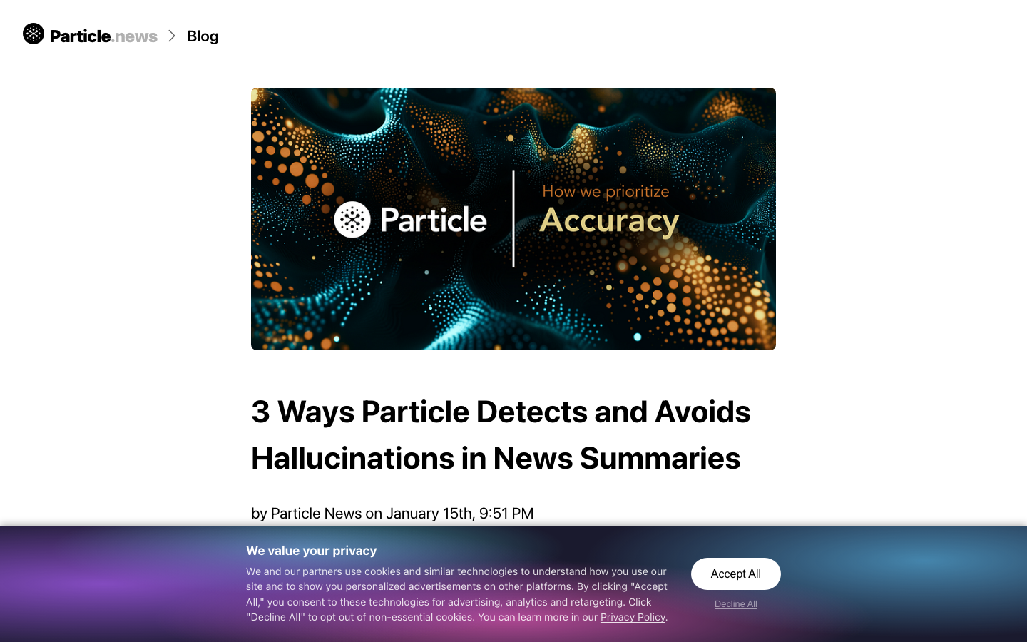 Particle 官方 Reality Checks：生成、验证、重写与再次验证