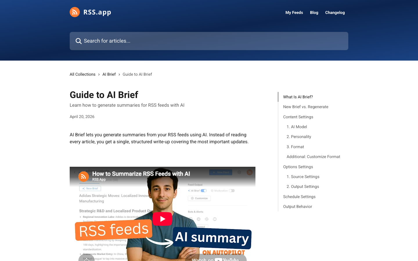 RSS.app 官方 AI Brief 配置与输出指南
