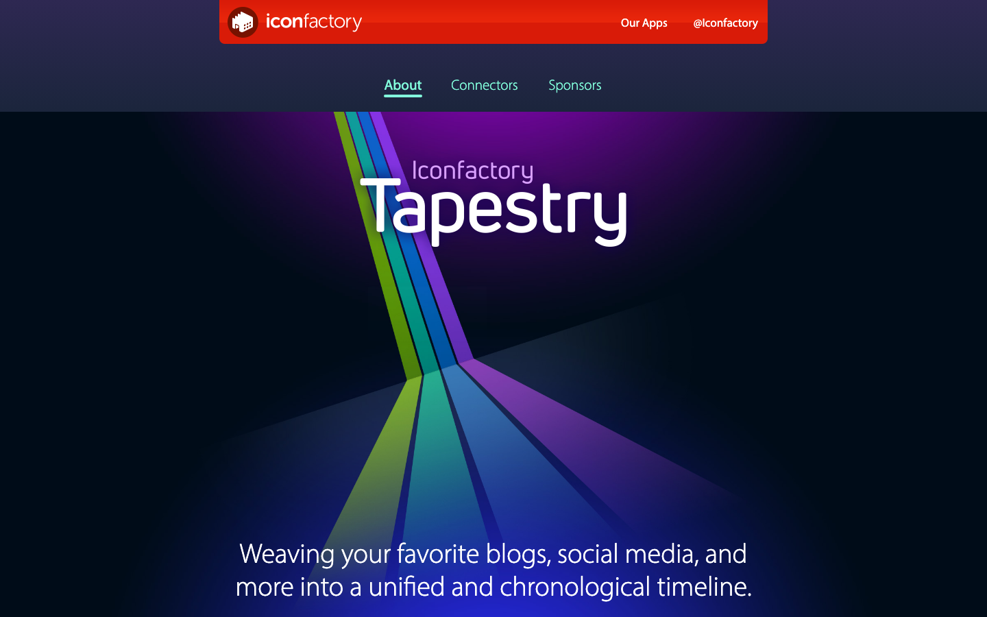 Tapestry 官方 App Store 展示的 universal timeline